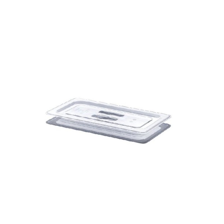 Lid Gastro 1/9 Notched Polycarbonate. Professional Gastronorm Container Ideal For Food Preparation, Storage And Service In Comme