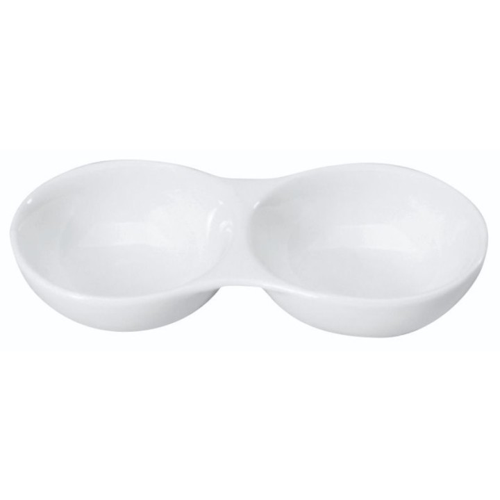 Double Dip Bowl Round 14X7 Cm. Professional Bowl Suitable For Food Preparation And Serving In Restaurants And Catering Environme