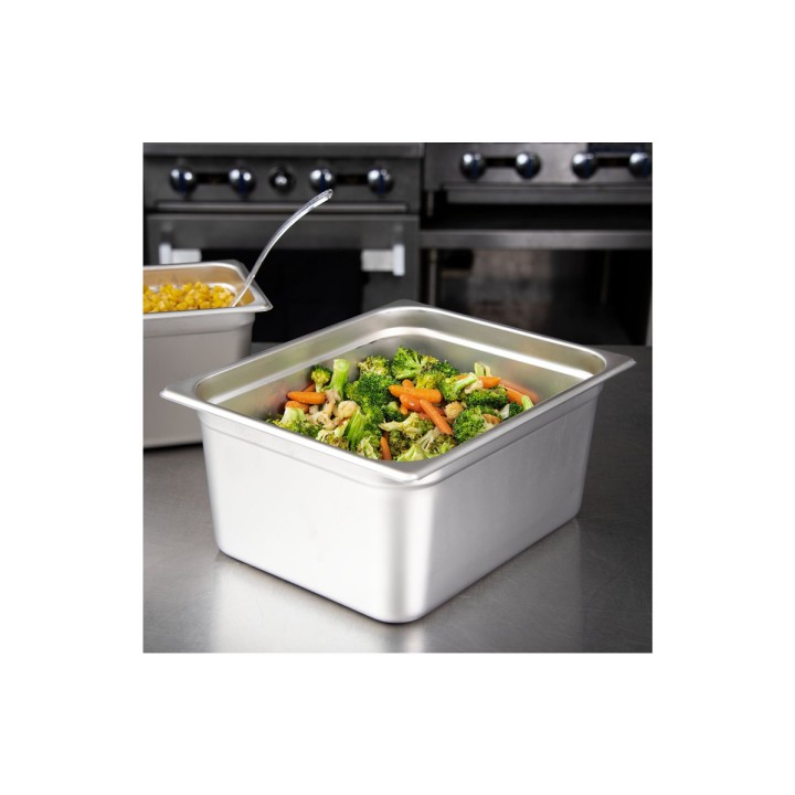 Basin Gastro 1/2 15 Cm Depth Inox. Professional Gastronorm Container Ideal For Food Preparation, Storage And Service In Commerci