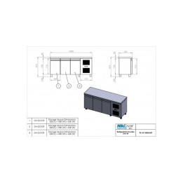 PA 60 185M REFRIGERATED COUNTER WITH BUILT-IN REFRIGERATION UNIT – NIKI INOX | ΕΞ-ΑΝ