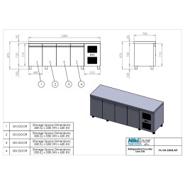 PA GN 230MF FREEZER COUNTER WITH BUILT-IN REFRIGERATION UNIT – NIKI INOX | ΕΞ-ΑΝ