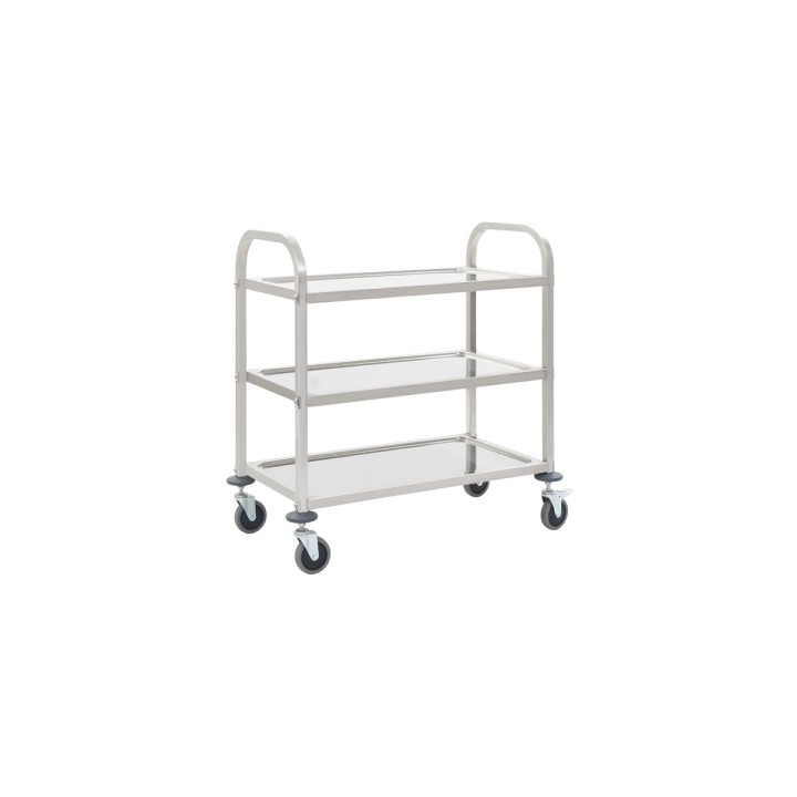 ΤΡΟΛΛΕΪ INOX 3 ΡΑΦΙΑ 85x45x89 CM. | ΕΞ-ΑΝ