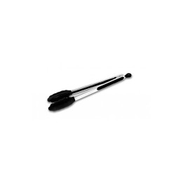 Tongs Pine Cone Inox 40Cm With Silicone Tips And Lock Black Cutlery Pro. Professional Kitchen Tool Designed For Everyday Use In 