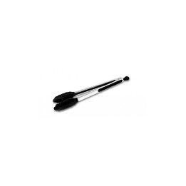 Pinecone Tongs Inox 23Cm With Silicone Tips And Lock Black Cutlery Pro. Professional Kitchen Tool Designed For Everyday Use In C