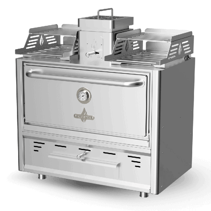 ROASTER FREESTANDING CHARCOAL OR BRIQUETTE OVEN ROC74 | ΕΞ-ΑΝ