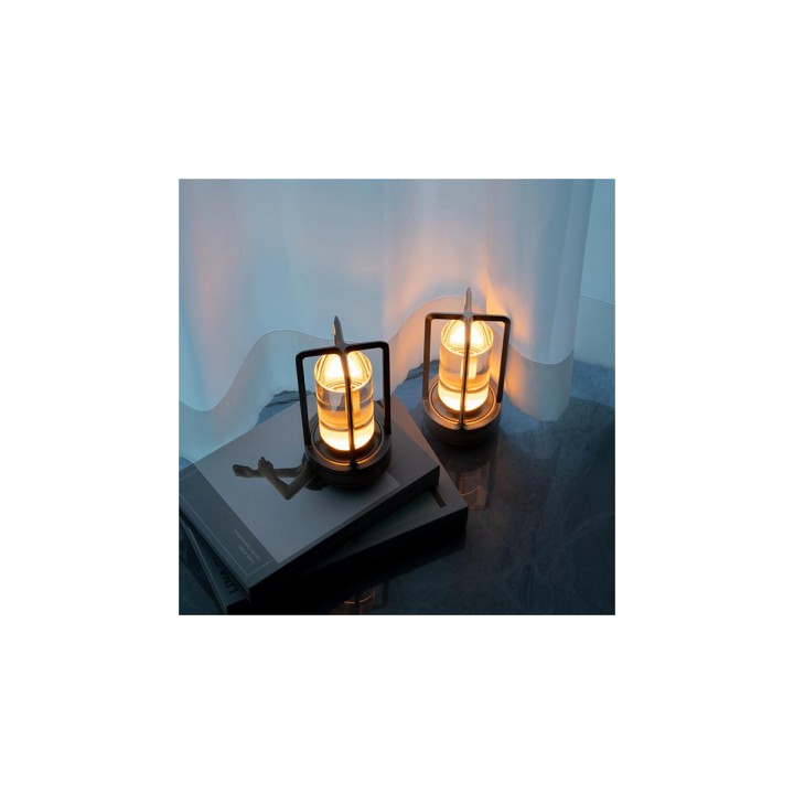 Led Table Lamp Lantern Adjustable Touch Black. Professional Product Suitable For Restaurants, Hotels And Hospitality Environment