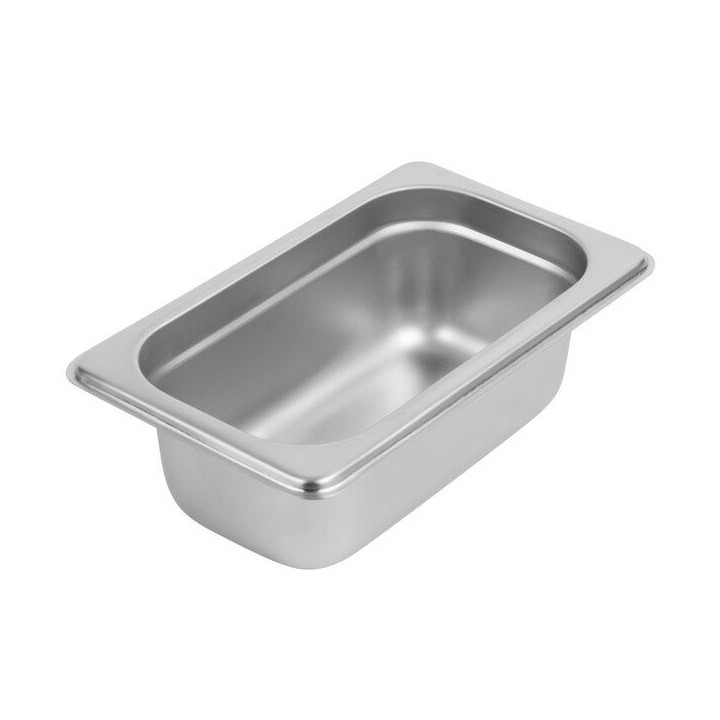 ΛΕΚΑΝΗ GASTRO 1/9 6,5 CM ΒΑΘΟΣ INOX. Επαγγελματικό σκεύος gastronorm ιδανικό για αποθήκευση, προετοιμασία και σερβίρισμα τροφίμω