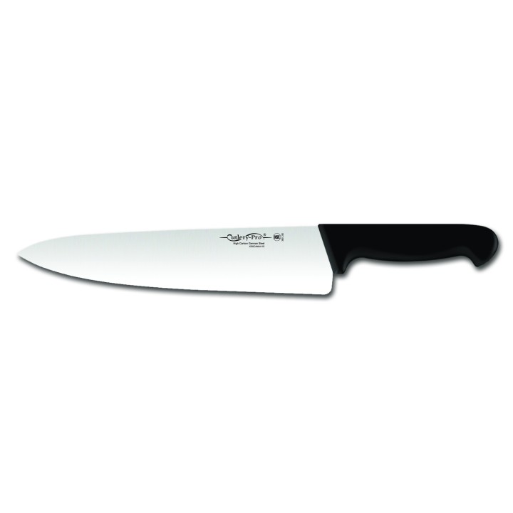 Chef Knife 20 Cm With Wide Blade And Black Handle Cutlery Pro. Professional Kitchen Tool Designed For Everyday Use In Commercial