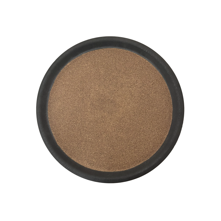 Round Tray 43 Cm Non-Slip With Cork Black. Professional Serving Tray Suitable For Cafés, Bars And Restaurants. Designed For Stab