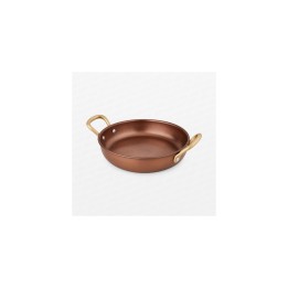 ΣΑΓΑΝΑΚΙ ΣΤΡΟΓΓΥΛΟ INOX COPPER MAT 14 x 4 CM ΜΕ ΜΠΡΟΥΤΖΙΝΑ ΧΕΡΟΥΛΙΑ. | ΕΞ-ΑΝ