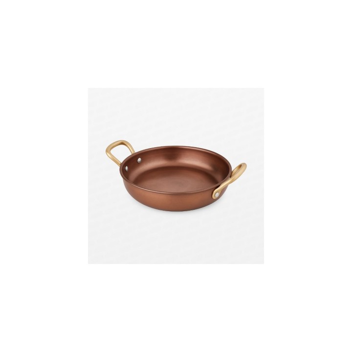 ΣΑΓΑΝΑΚΙ ΣΤΡΟΓΓΥΛΟ INOX COPPER MAT 14 x 4 CM ΜΕ ΜΠΡΟΥΤΖΙΝΑ ΧΕΡΟΥΛΙΑ. | ΕΞ-ΑΝ
