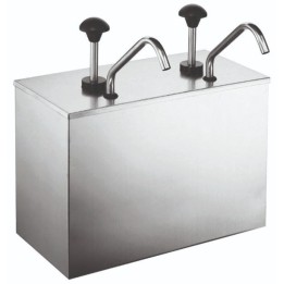 Double Dispenser 7L With Inox 18/10 Container 35X30X38Cm. Professional Product Suitable For Restaurants, Hotels And Hospitality 