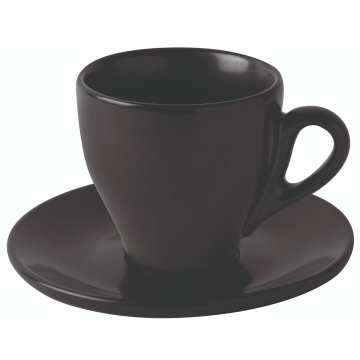 Conical Cappuccino Cup Matte Black 200Ml. Professional Product Suitable For Restaurants, Hotels And Hospitality Environments. | 