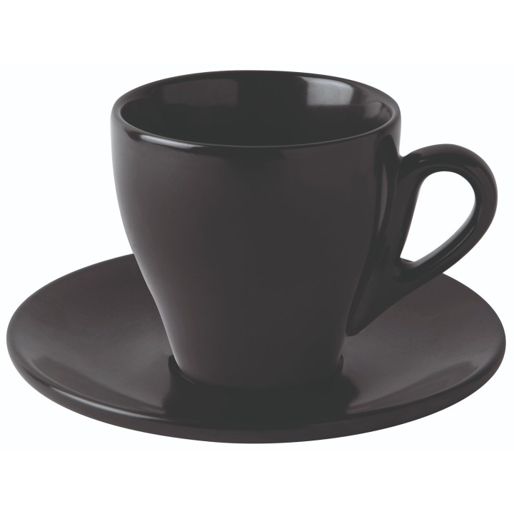 Conical Chocolate Cup Matte Black 300Ml. Professional Product Suitable For Restaurants, Hotels And Hospitality Environments. | Ε