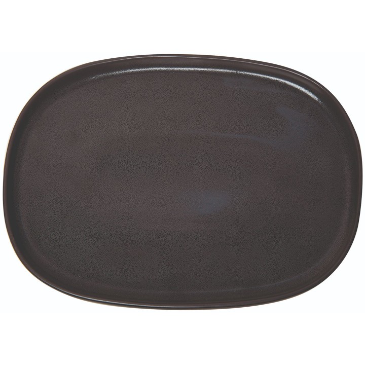 Flat Oval Platter Midnight 30 X 22 Cm. Professional Product Suitable For Restaurants, Hotels And Hospitality Environments. | ΕΞ-