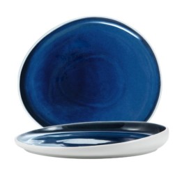 Asymmetric Plate Flat Abyssos 30,5X28 Y4Cm Le Coq Italy. Professional Product Suitable For Restaurants, Hotels And Hospitality E