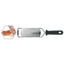 Grater Inox Medium 29,5X6,5 Cm With Black Handle Cutlery Pro. Professional Product Suitable For Restaurants, Hotels And Hospital