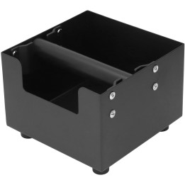 KNOCK BOX ΥΠΟΛΕΙΜΜΑΤΩΝ ΚΑΦΕ ΣΙΛΙΚΟΝΗΣ  ΙΝΟΧ ΜΑΥΡΟ 16x16x12 CM. | ΕΞ-ΑΝ