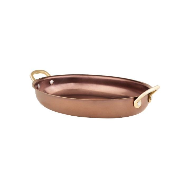 ΠΙΑΤΕΛΑ ΟΒΑΛ INOX COPPER MAT 21x16x3.5 CM CM ΜΕ ΜΠΡΟΥΤΖΙΝΑ ΧΕΡΟΥΛΙΑ | ΕΞ-ΑΝ