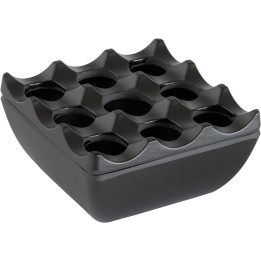 ΣΤΑΧΤΟΔΟΧΕΙΟ ΜΑΥΡΟ ΜΑΤ ΤΕΤΡΑΓΩΝΟ 9x9x5 CM ΜΕΛΑΜΙΝΗΣ ΚΙΝΑΣ. | ΕΞ-ΑΝ
